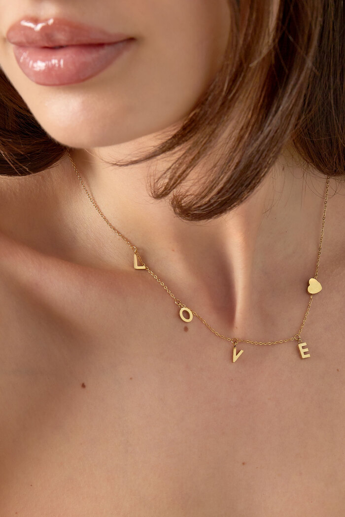 Collier monde amoureux - or Image3